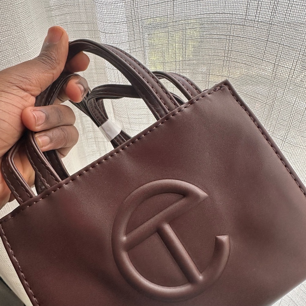 A chocolate telfar bag … beautiful and classy